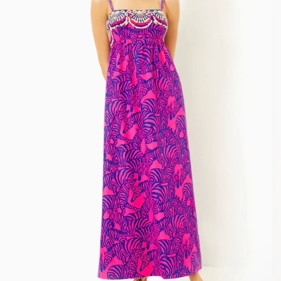 Lilly Pulitzer Bernadetta Maxi Dress Wild Nights Size 8 - Picture 14 of 15